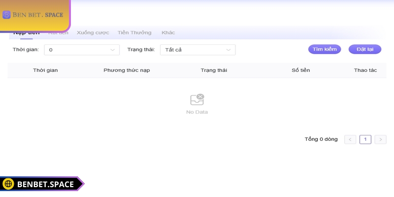Nạp Rút Tiền BENBET 3 Cần check kỹ lịch sử giao dịch để nắm bắt quá trình thanh toán